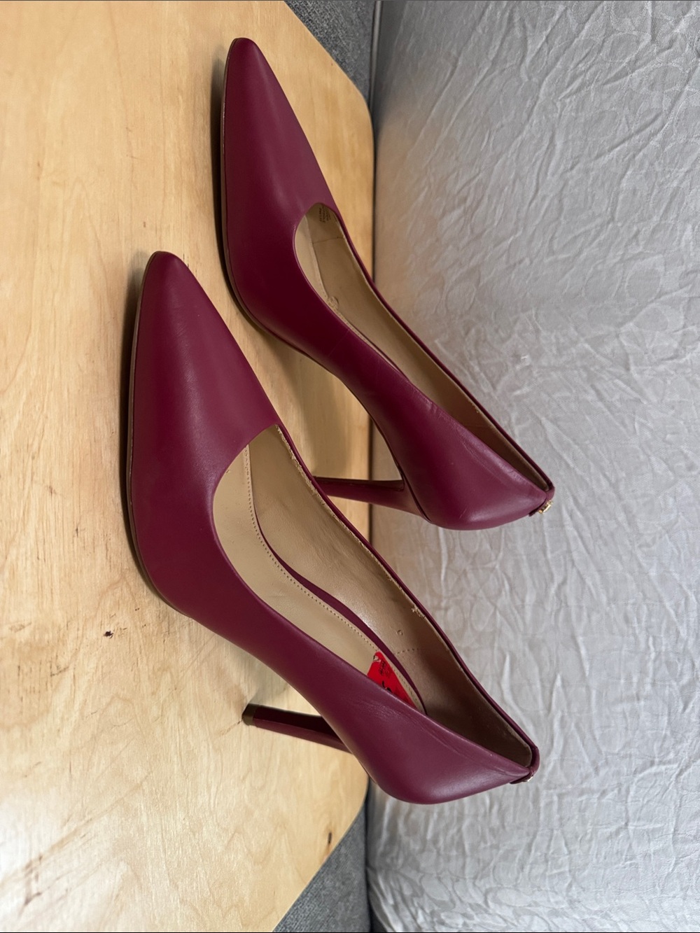 Michael Kors Pointed Toe High Heel Pumps in Burgundy